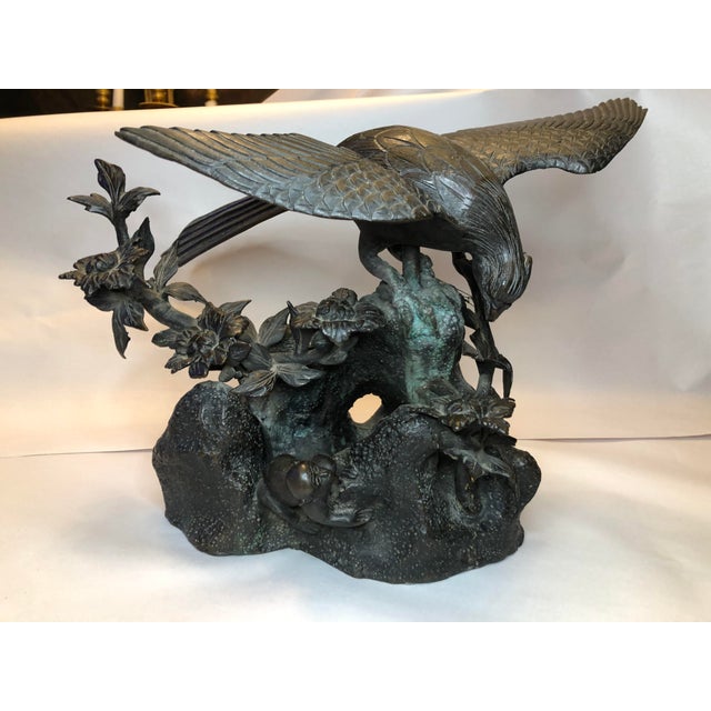 Meiji Era Antique Japanese Bronze Bird Sculpture/Statue Chairish