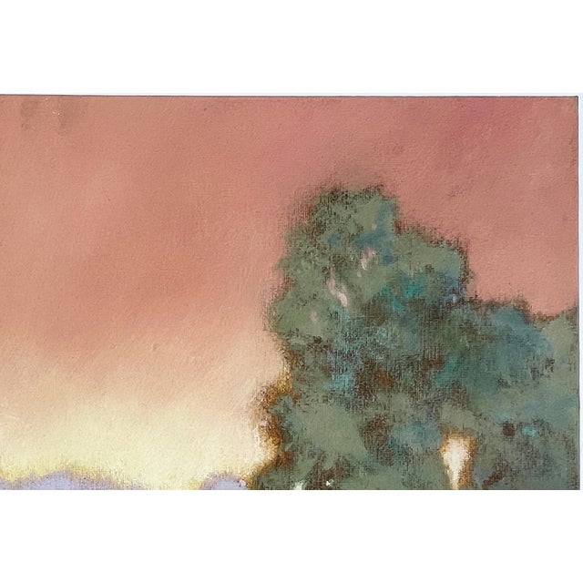 Abstract 2023 “Copper Sunset” Impressionist Oil on Canvas Panel by Ed Penniman For Sale - Image 3 of 7