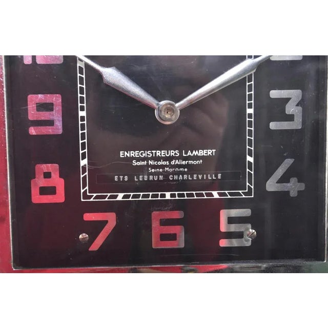 Vintage Wall Clock from Enregistreurs Lambert, 1950s For Sale - Image 4 of 10