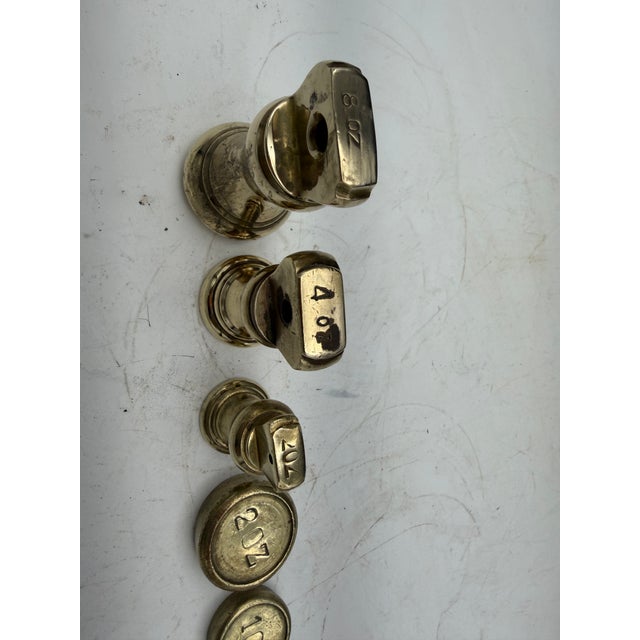 Antique Brass Scale Weights For Sale - Image 4 of 5