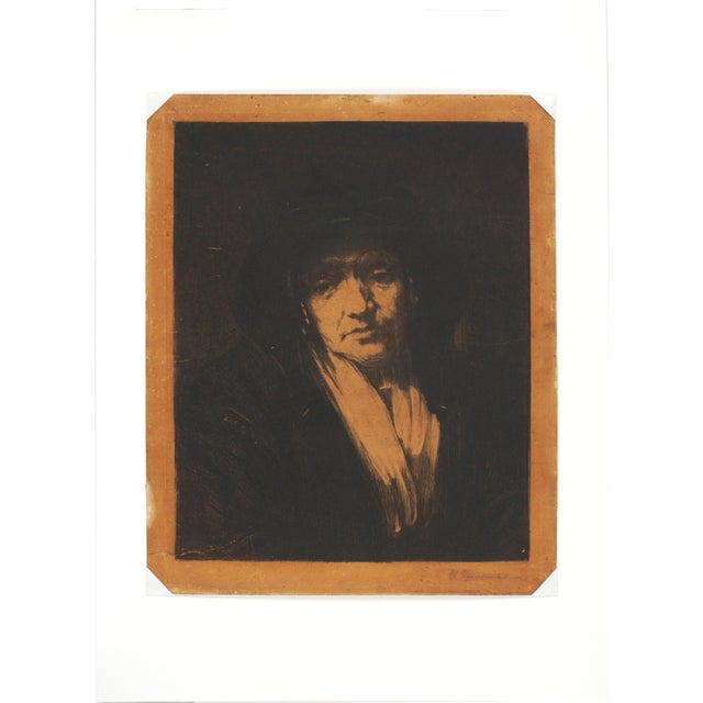 Early 20th Century Study of Rembrandt’s Portrait of Old Woman Russian for Niello Engraving A wonderful study of...