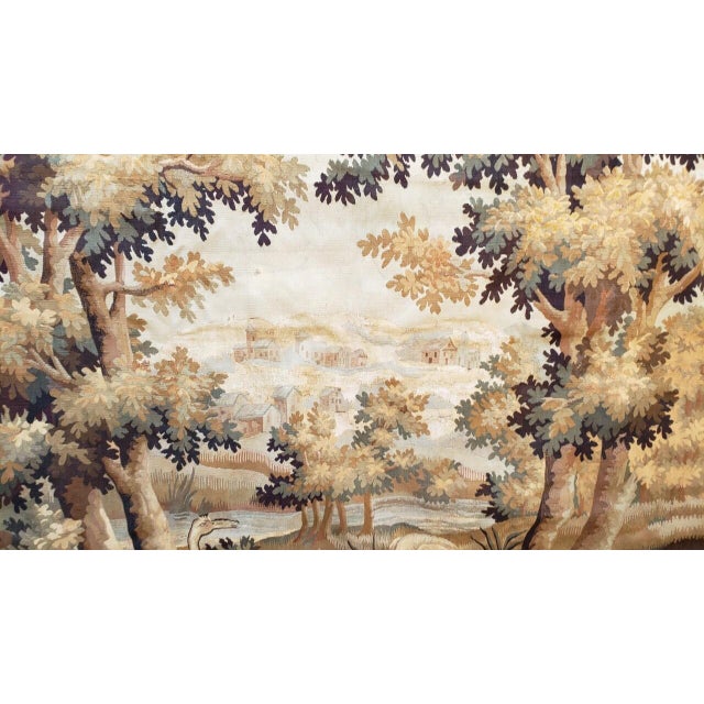 Mid 19th Century Important Antique Continental Tapestry Panel – Cranes, Birds & Landscape For Sale - Image 5 of 12