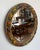 Art Deco Round Barbola Bevel Mirror With Relief of Fruit From England (Diameter 22 1/4) For Sale - Image 3 of 9