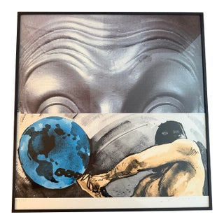 Contemporary John Baldessari, "Eyebrows Furrowed Foreheads Figure, Framed" For Sale