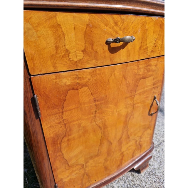 Vintage Burl Wood Bedside Tables, 1920s, Set of 2 For Sale - Image 9 of 15