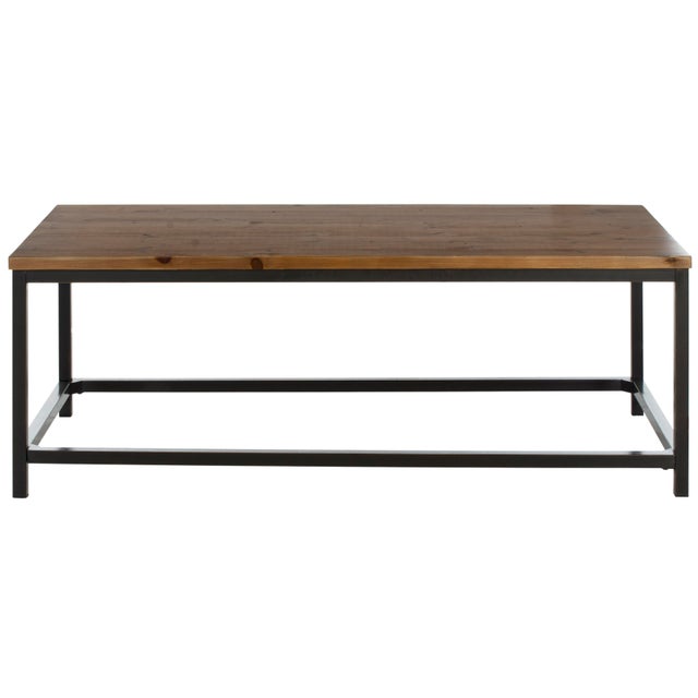 2020s Minimal Coffee Table in Brown Pine For Sale - Image 5 of 5