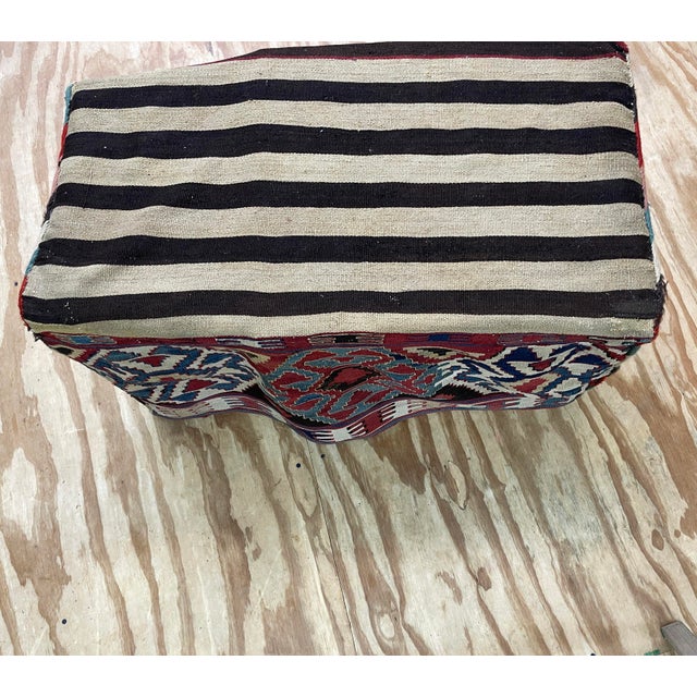Early 20th Century Antique Azerbaijan/ Shahsavan Cargo Bag or Mafrash, Bedding Bags, Soumak Kilim For Sale - Image 5 of 9