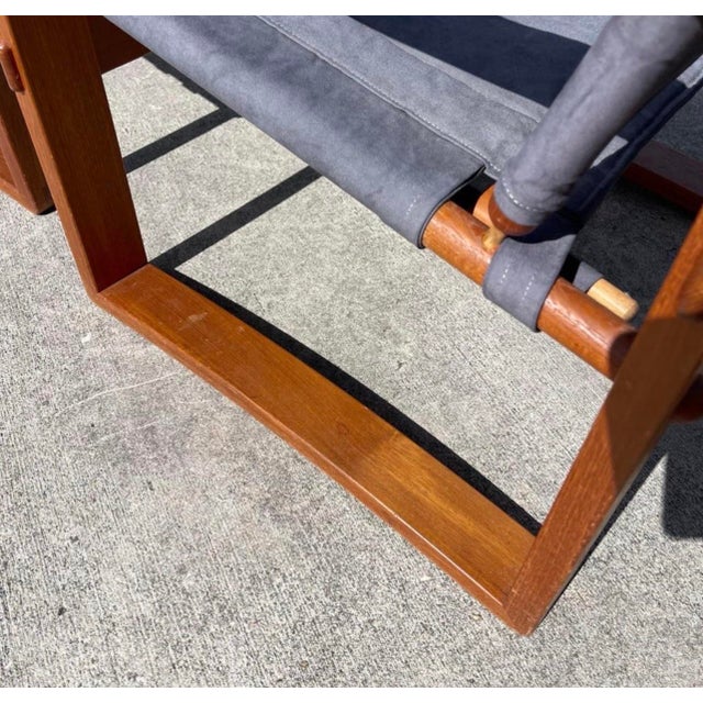 Borge Jensen for Bernstorffsminde Møbelfabrik Teak Safari Chairs - A Pair For Sale - Image 10 of 11