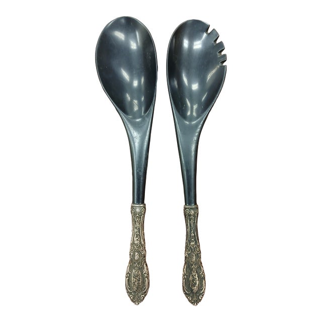 1930s King Richard by Towle Sterling Silver Salad Set - Two Piece For Sale