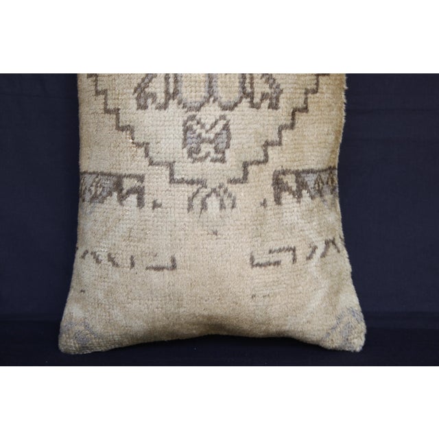 Cream Turkish Handwoven Rug Lumbar Pillow Cover -16'' X 32'' For Sale - Image 8 of 11