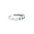 Contemporary Emerald & Diamond Diamond Wedding Band 14k White Gold, Size 8.5 For Sale - Image 3 of 6