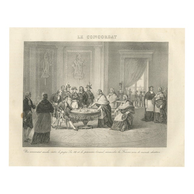 Madou, The Concordat, the First Consul and Prelates, 1827, Lithograph For Sale