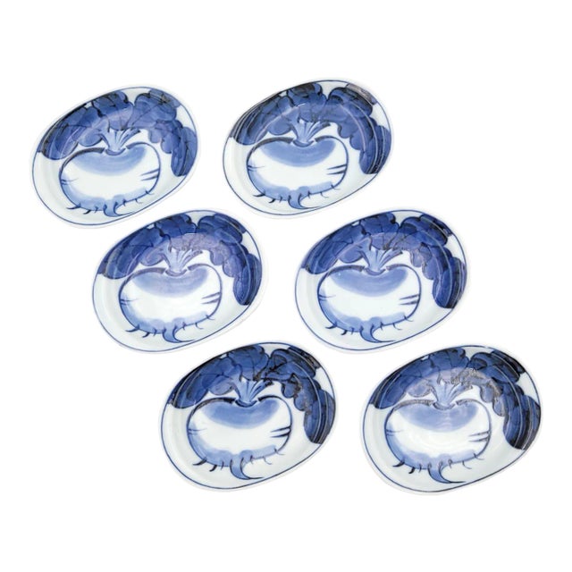 Set of Six Imari Pickle Dishes, Japan Circa 1950 For Sale