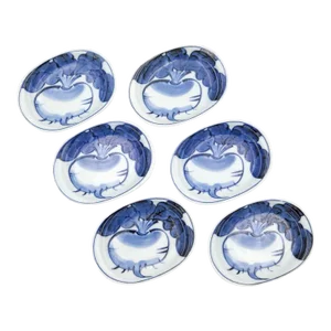 Set of Six Imari Pickle Dishes, Japan Circa 1950