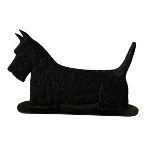 1940s Iron Scottie Dog Shoe Scraper Doorstop