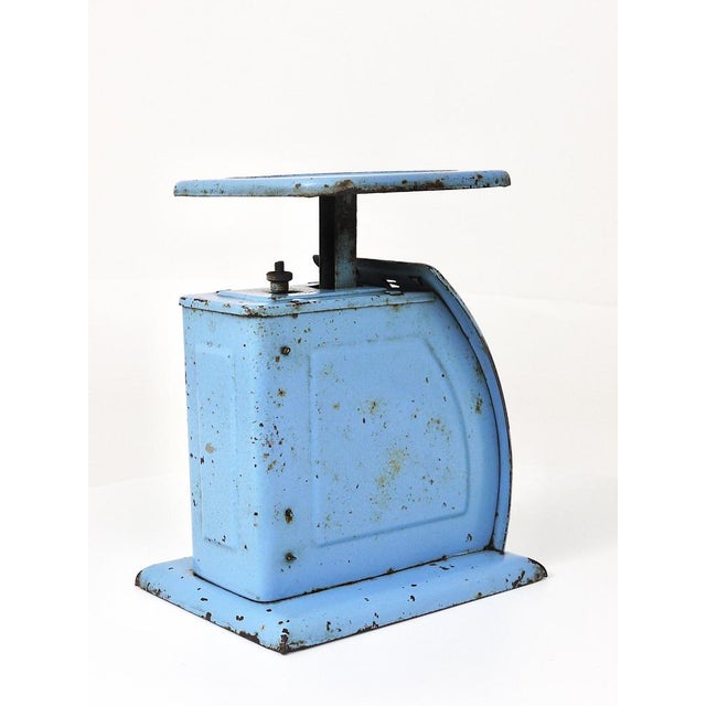 1930s Bauhaus Decorative Blue Avantgarde Letter Scale attributed to Marianne Brandt, Germany, 1930s For Sale - Image 5 of 18