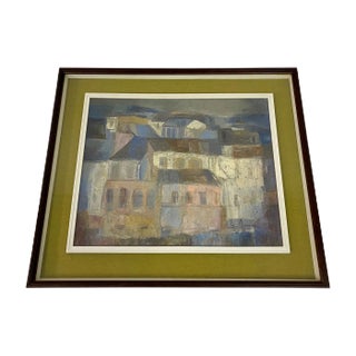 Italian Landscape Painting, 1970s, Oil & Pastel, Framed For Sale