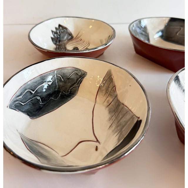 Postmodern 1980s Rare Loughran Unique and Individual Abstract Dinner Set for 4 For Sale - Image 3 of 16