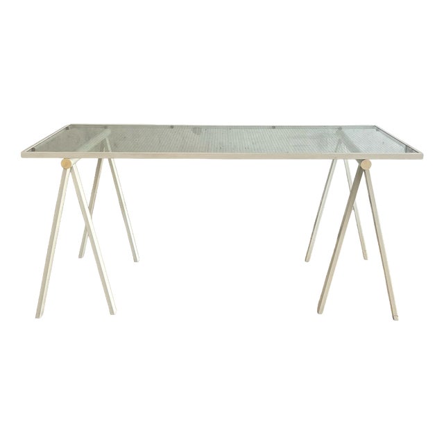 Trestle Table by Rodney Kinsman for Bieffeplast, 1980s For Sale