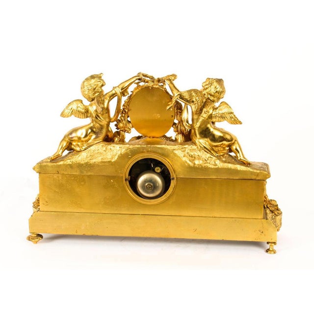 French Gilt Bronze Clock with Portrait Plaque of Molière, 19th Century For Sale - Image 14 of 18