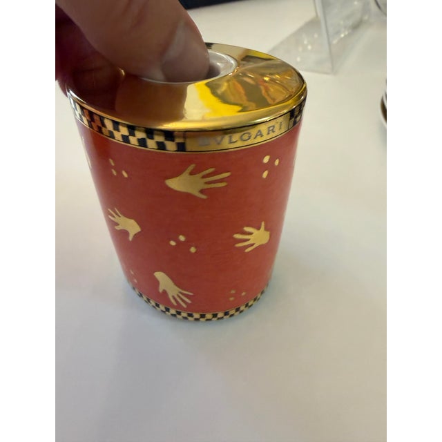 Art Deco Bulgari Rosenthal Porcelain Candleholders Mani Al Vento Collection Late 20th Century a Pair For Sale - Image 3 of 8