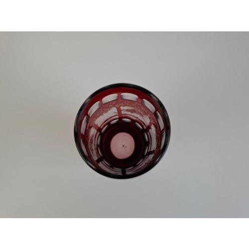 Art Deco Ruby Cut Overlay Vase from Egermann, Czechoslovakia, 1920s For Sale - Image 11 of 18