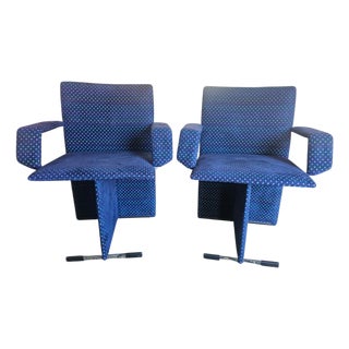 1980s Designer Pair of Chairs by Giorgio Saporiti For Sale