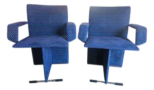 1980s Designer Pair of Chairs by Giorgio Saporiti