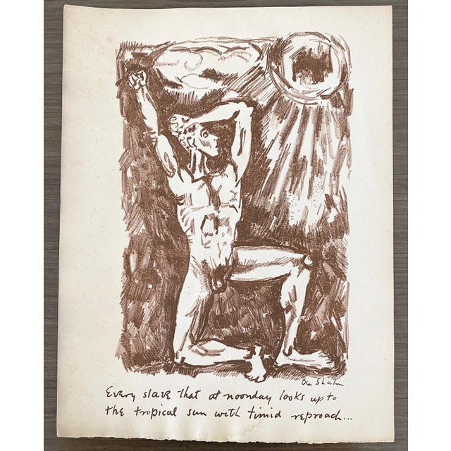 Printmaking Materials Ben Shahn, Ben Shahn Original Lithograph From Portfolio - Levana & Our Ladies Of Sorrow, 1931 For Sale - Image 7 of 7