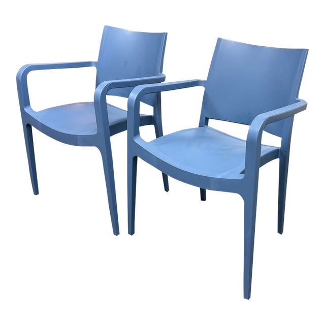 Tilia Specto-Xl Blue Armchairs, Pair For Sale