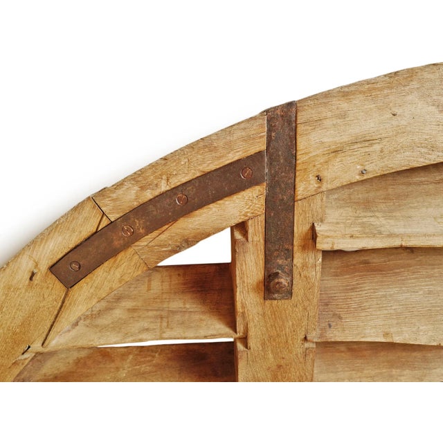 Mid 20th Century Vintage Large Teak Wood Arched Vent For Sale - Image 5 of 10