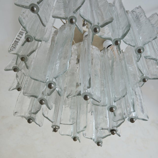 1960s Italian Murano Glass Chandelier Attributed to Toni Zuccheri for Venini For Sale In Chicago - Image 6 of 11