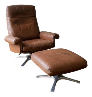 Set of Vintage DS-31 Lounge Chair and Ottoman from de Sede, 1980
