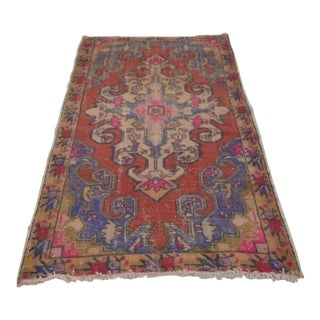 Kurdish Burnt Orange Floor Carpet For Sale