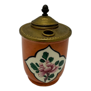 Antique French Porcelain Ink Well