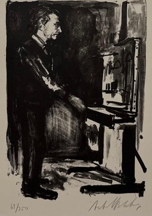 Arbit Blatas, Lithuanian French Artist Arbit Blatas Lithograph Maurice Utrillo Ecole D'Paris, 1962