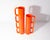 1960s Orange Melamine Stackable Mugs, Set of 7 by Massimo Vignelli for Heller For Sale - Image 5 of 6