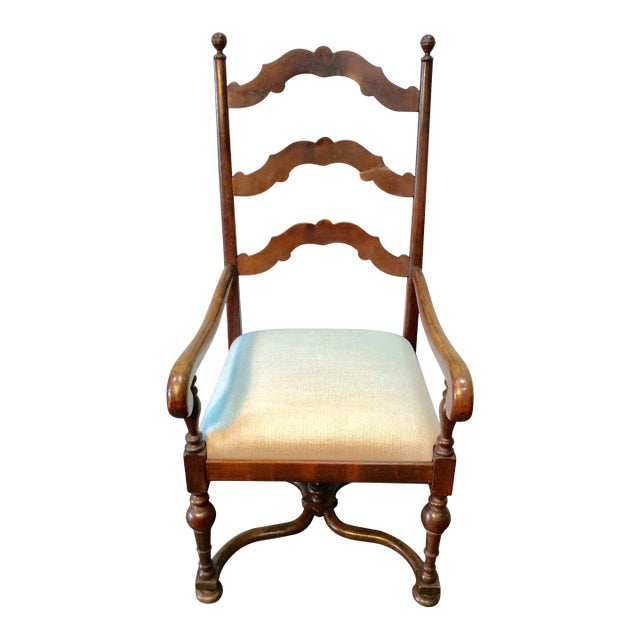 Late 19th Century French Ladderback Armchair For Sale