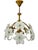 Vintage Murano Style Glass Daisy Chandelier With Handcrafted White Floral Details For Sale - Image 4 of 16