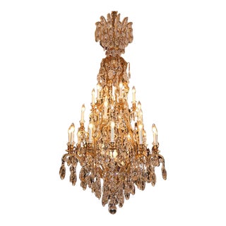 Renaissance 24 Light Schonbek Renaissance 3783 French Style Crystal Chandelier For Sale