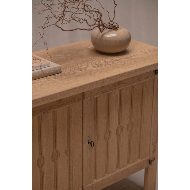 Brutalist Architectural Oak Sideboard, 1970 For Sale - Image 11 of 18