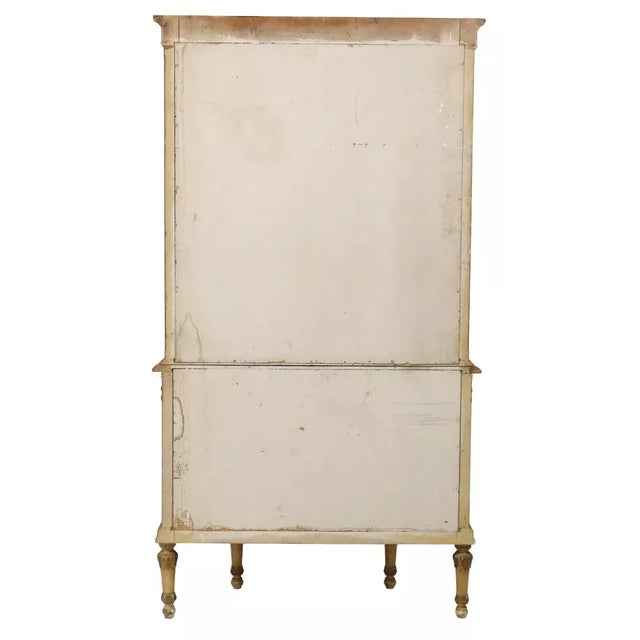 Early 20th Century E 1900s Antique, Italian, Venetian, Paint-Decorated, Glazed, Vitrine Cabinet For Sale - Image 5 of 7
