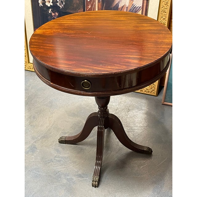 Early 20th Century Early 20th Century Mahogany Drum Table by Mingh & Eisenbrey in Baltimore, Md For Sale - Image 5 of 6