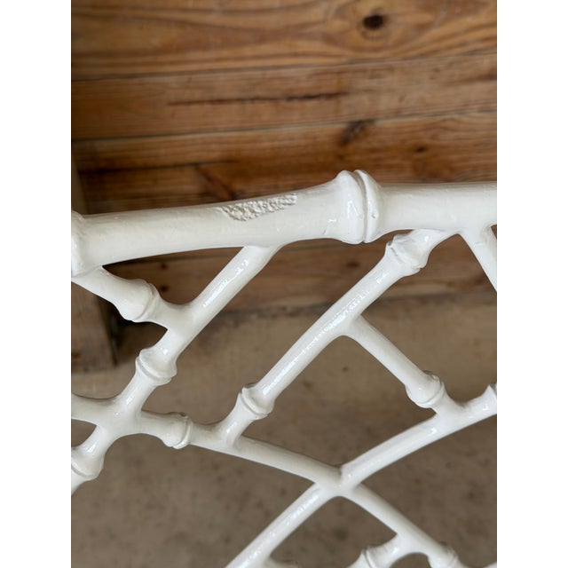 Traditional Vintage Regency Phyllis Morris Faux Bamboo Lattice Lounge Chairs For Sale - Image 3 of 12