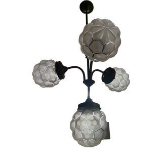 Mid-Century Metal Chandelier, 1950s For Sale