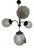 Mid-Century Metal Chandelier, 1950s For Sale