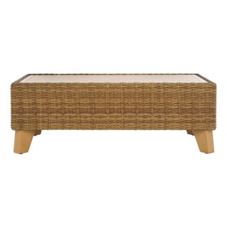 Margarita Wicker Outdoor Coffee Table, Natural For Sale