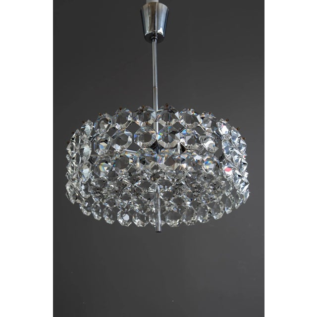 Chromed Chandelier from Bakalowits, Vienna, 1950s For Sale - Image 6 of 18