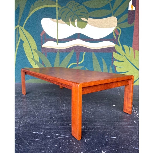 Brown Danish Teak D-Scan Coffee Table For Sale - Image 8 of 10