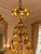 French 1970 French Artisan Louis XVI Gold Bronze Chandelier For Sale - Image 3 of 18